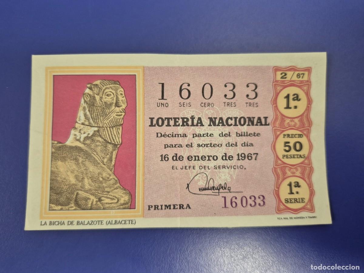 Loter&iacute;a nacional: LOTERIA NACIONAL SORTEO 2 DE 1967 SERIE 1
