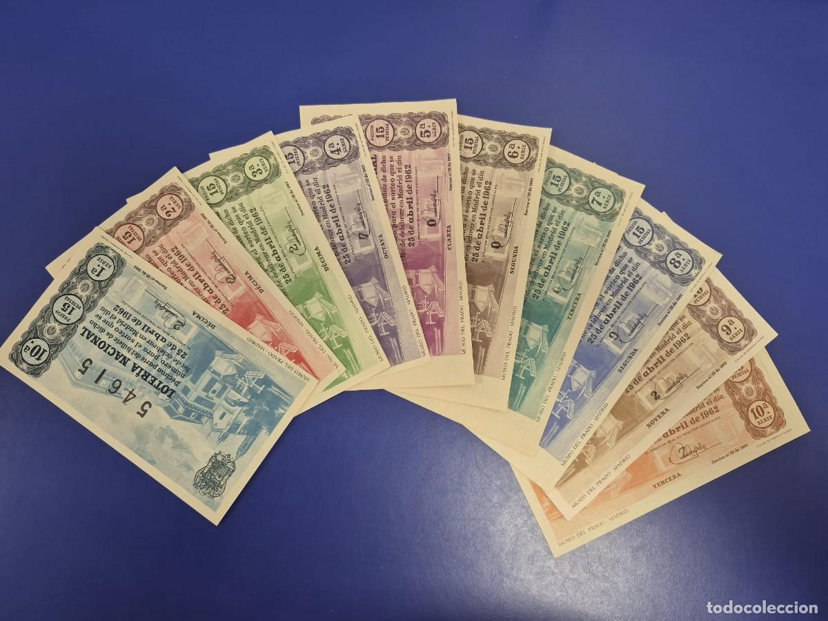 Loter&iacute;a nacional: LOTERIA NACIONAL SORTEO 12 DE 1962 SERIE COMPLETA