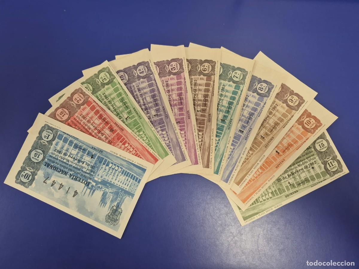 Loter&iacute;a nacional: LOTERIA NACIONAL SORTEO 6 DE 1962 SERIE COMPLETA