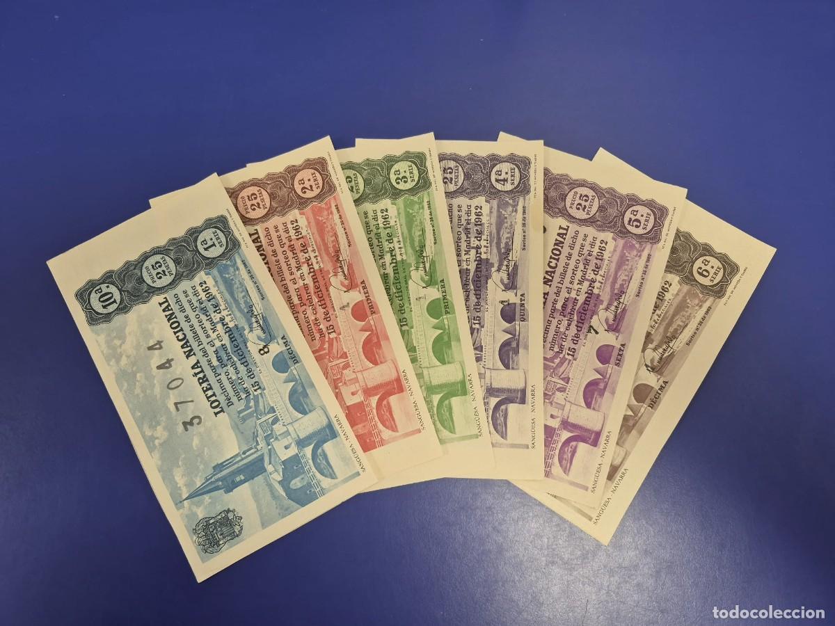 Loter&iacute;a nacional: LOTERIA NACIONAL SORTEO 35 DE 1962 SERIE COMPLETA