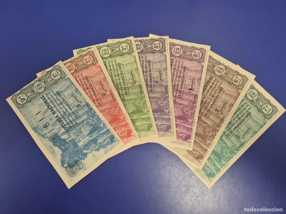 Loter&iacute;a nacional: LOTERIA NACIONAL SORTEO 11 DE 1962 SERIE COMPLETA