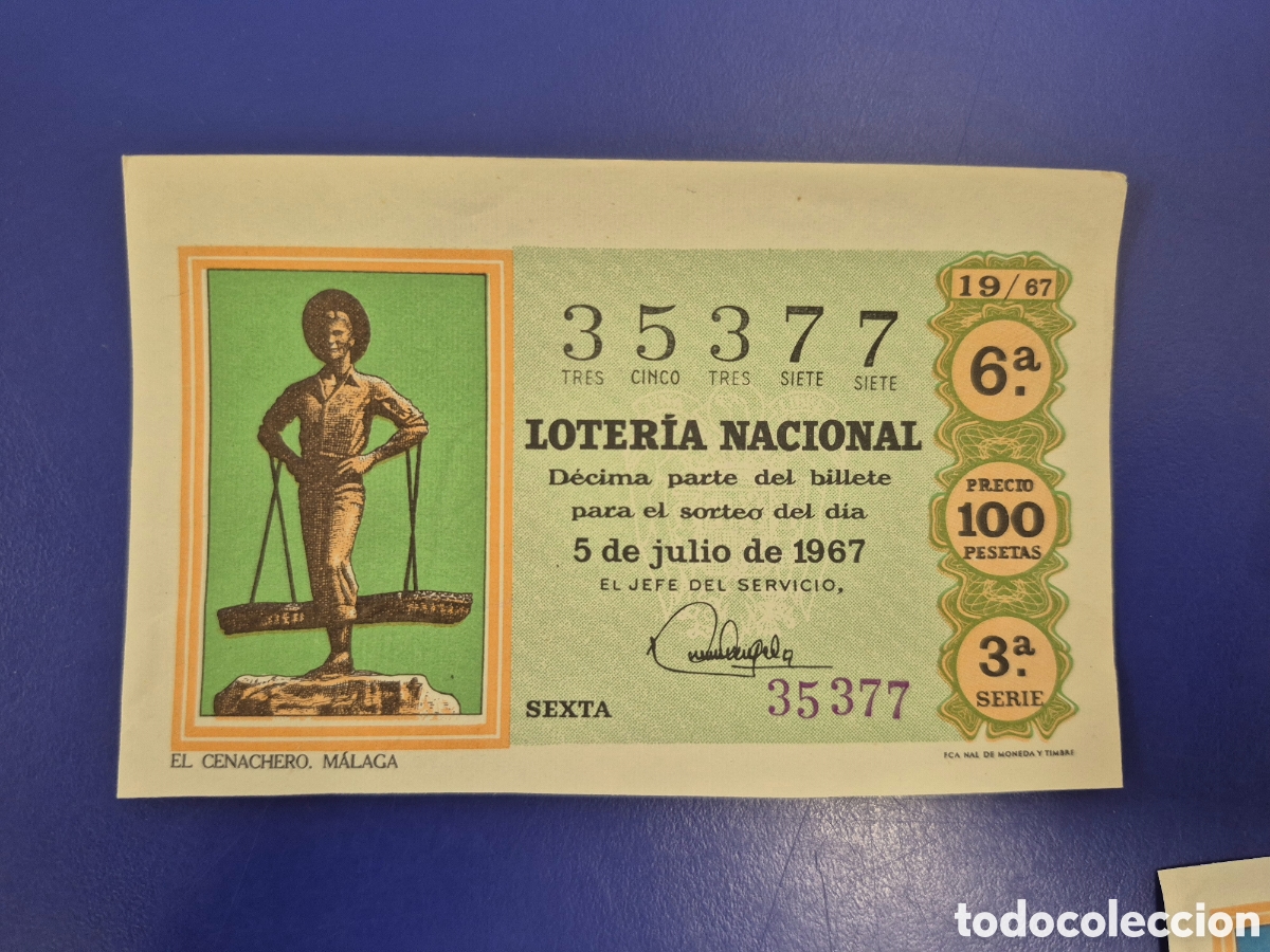 Loter&iacute;a nacional: LOTERIA NACIONAL SORTEO 19 DE 1967 SERIE 3