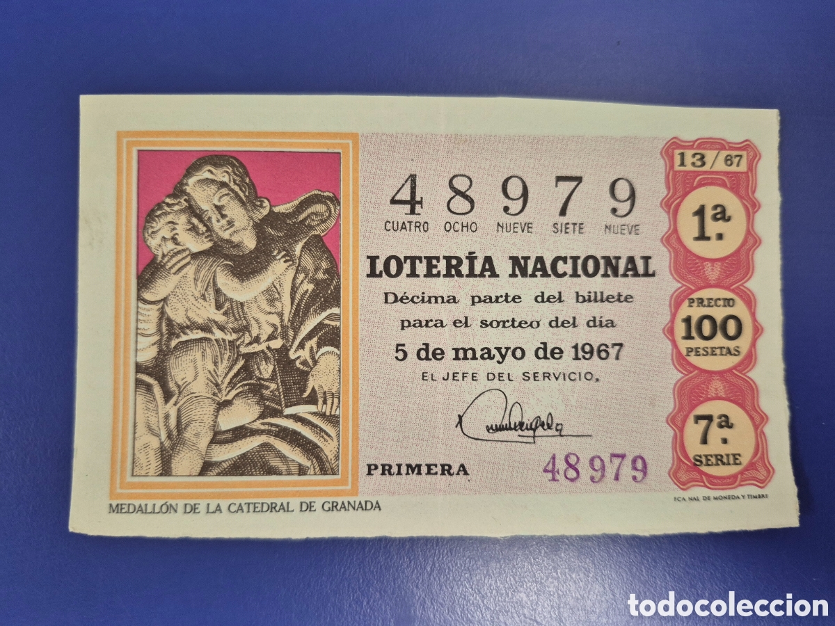 Loter&iacute;a nacional: LOTERIA NACIONAL SORTEO 13 DE 1967 SERIE 7