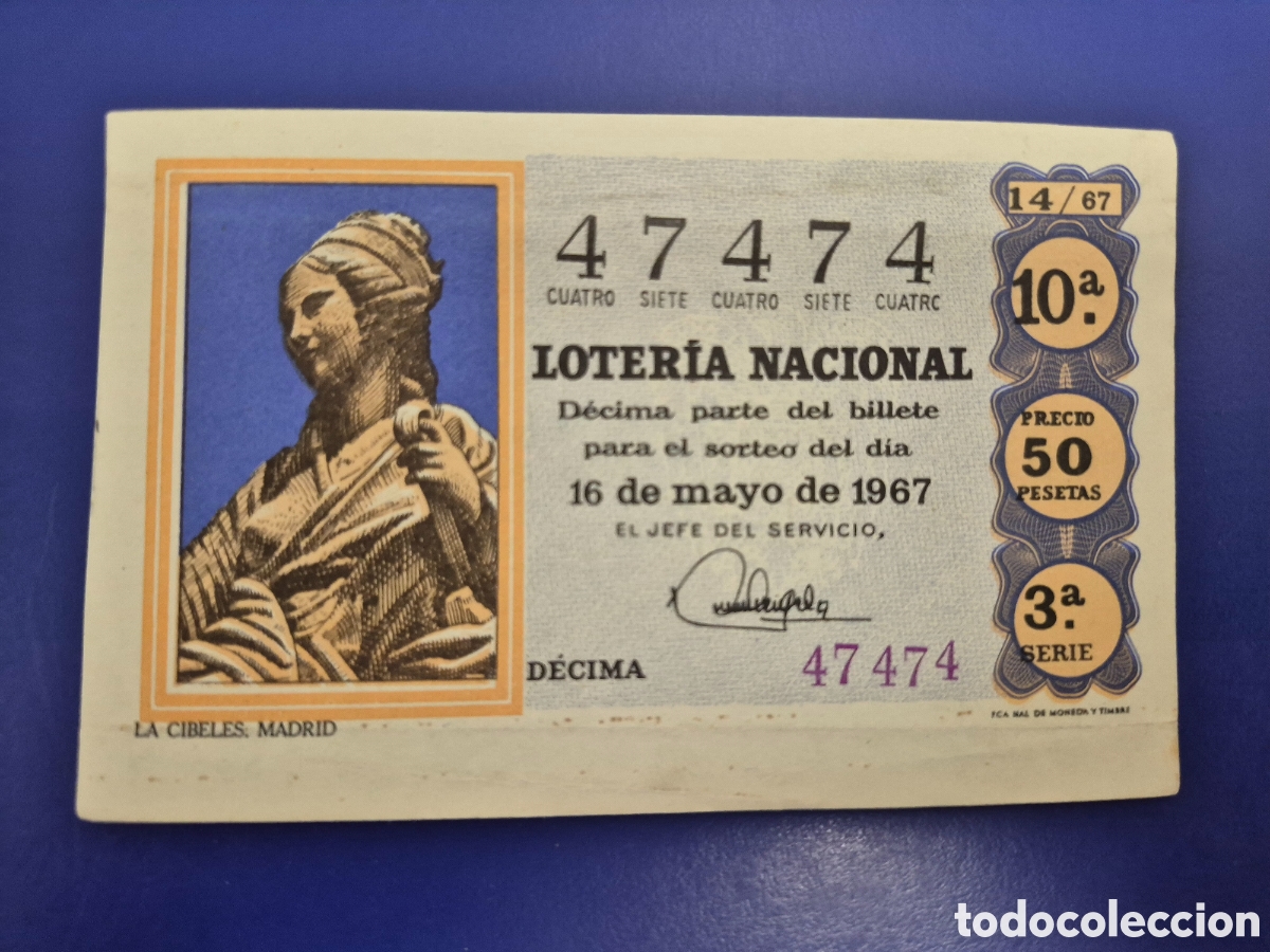 Loter&iacute;a nacional: LOTERIA NACIONAL SORTEO 14 DE 1967 SERIE 3