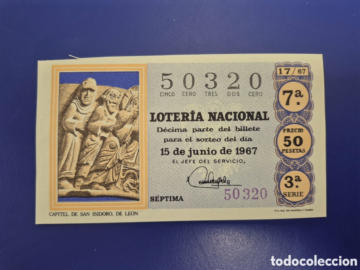 Loter&iacute;a nacional: LOTERIA NACIONAL SORTEO 17 DE 1967 SERIE 3