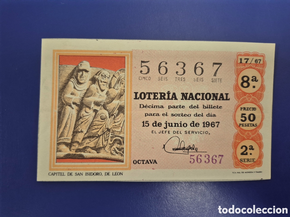 Loter&iacute;a nacional: LOTERIA NACIONAL SORTEO 17 DE 1967 SERIE 2