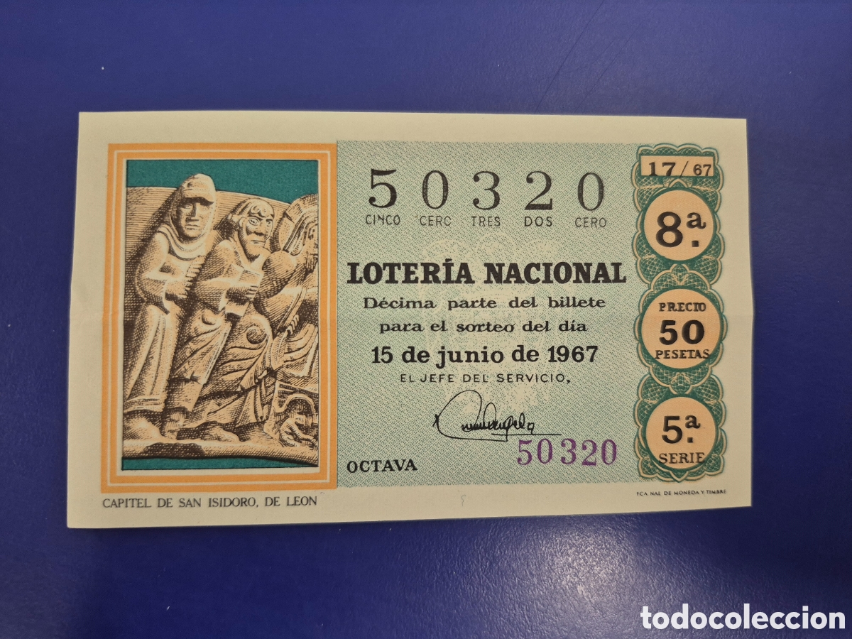 Loter&iacute;a nacional: LOTERIA NACIONAL SORTEO 17 DE 1967 SERIE 5
