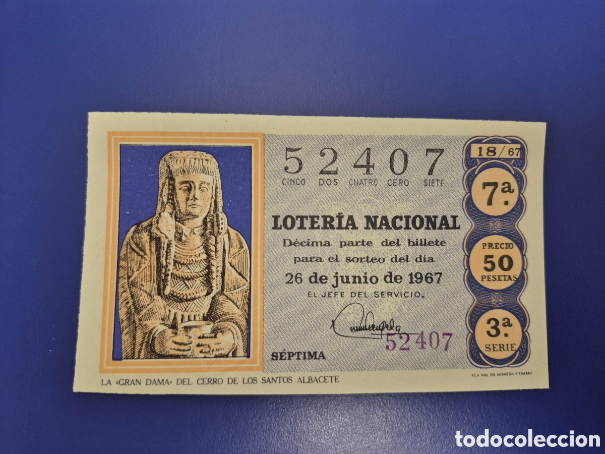 Loter&iacute;a nacional: LOTERIA NACIONAL SORTEO 18 DE 1967 SERIE 3