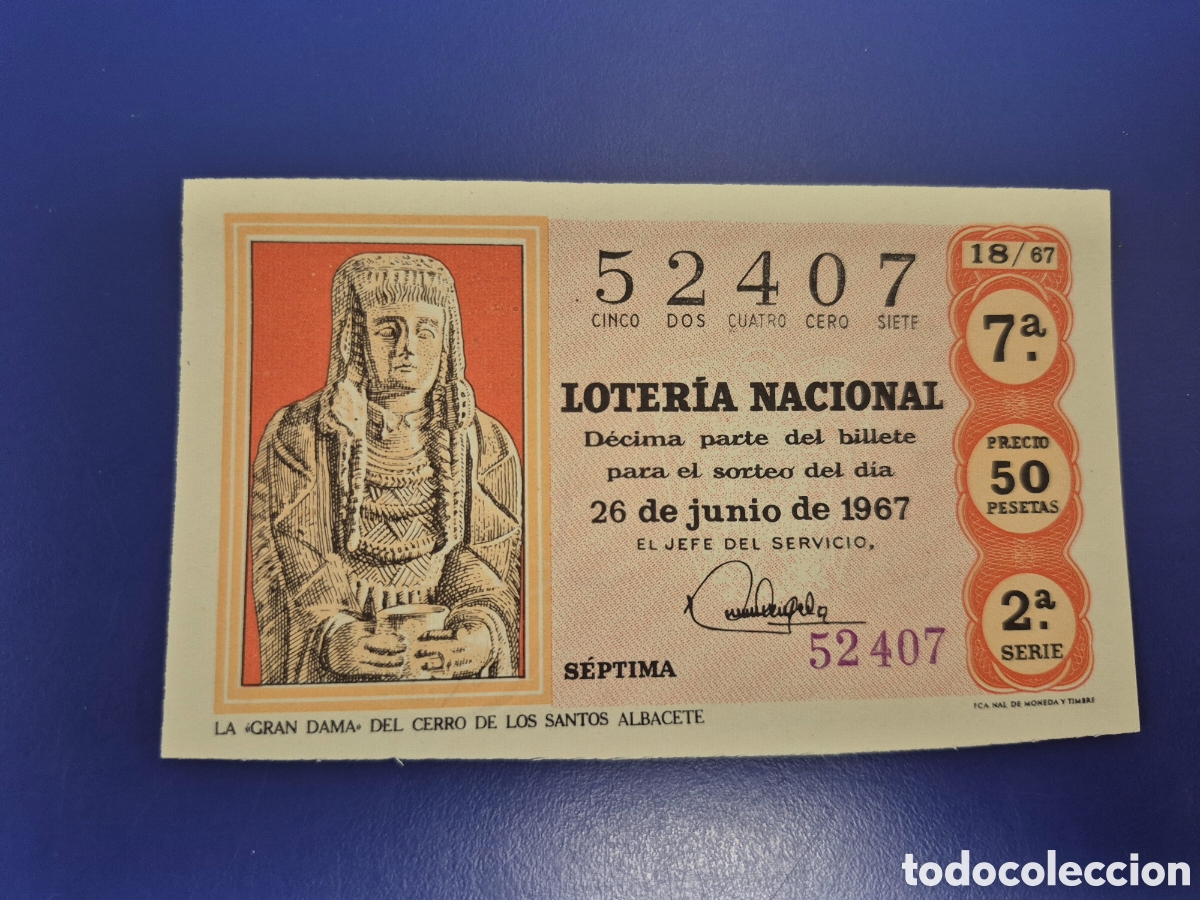 Loter&iacute;a nacional: LOTERIA NACIONAL SORTEO 18 DE 1967 SERIE 2