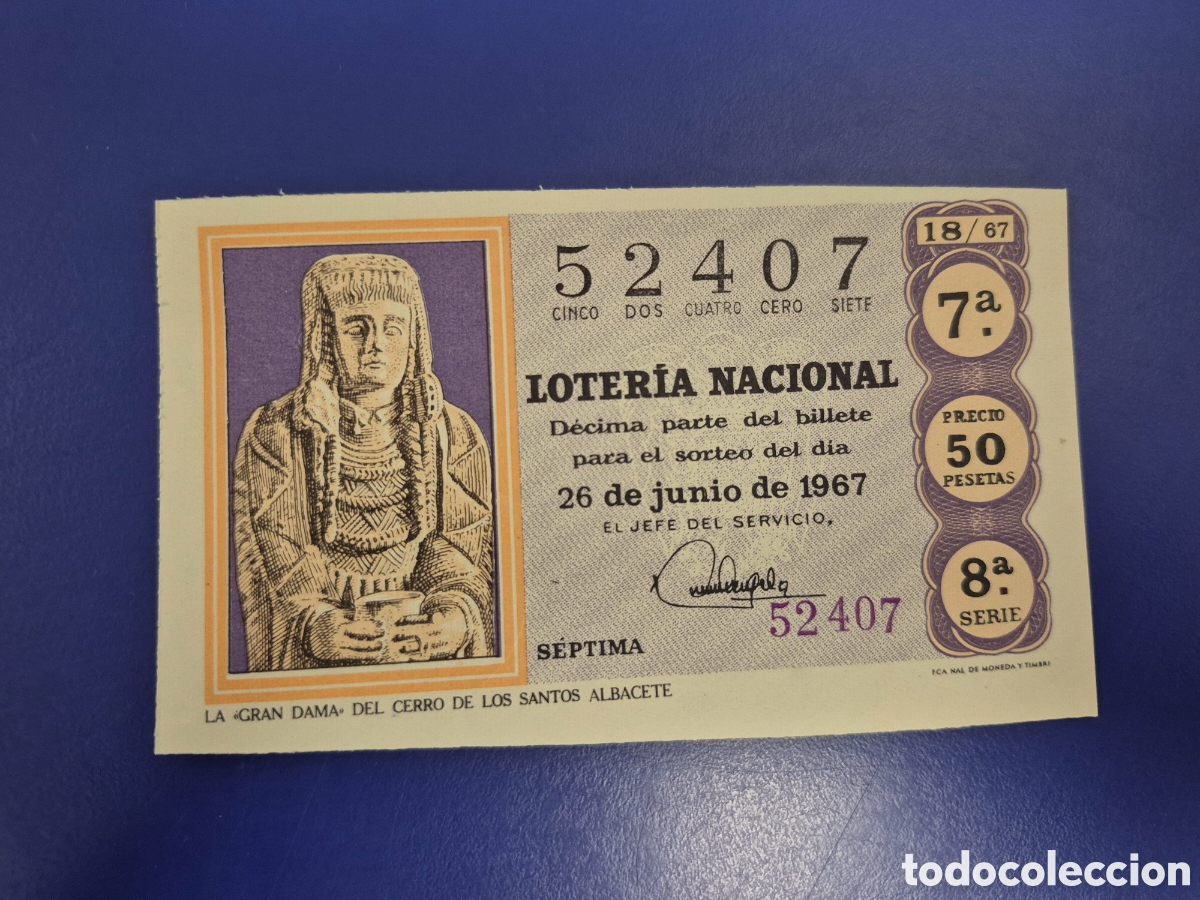 Loter&iacute;a nacional: LOTERIA NACIONAL SORTEO 18 DE 1967 SERIE 8