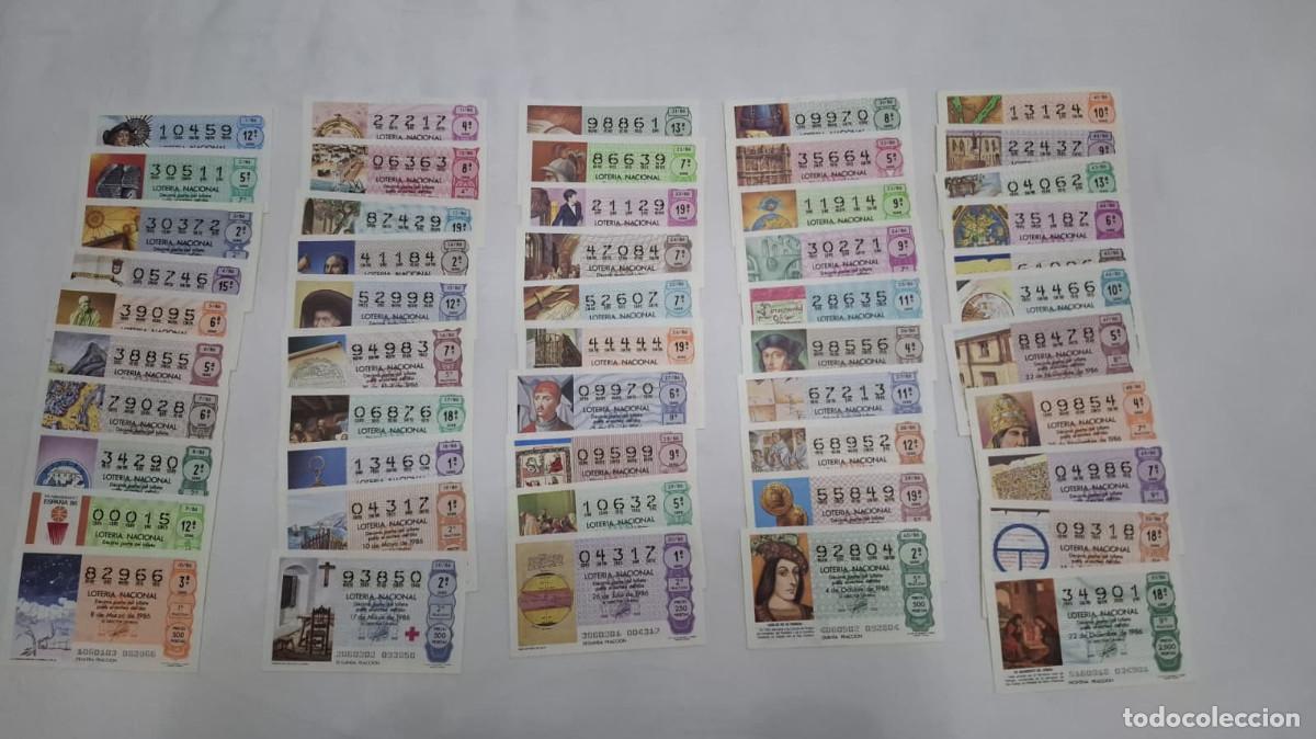 Loter&iacute;a nacional: Loter&iacute;a nacional a&ntilde;o 1986 completo