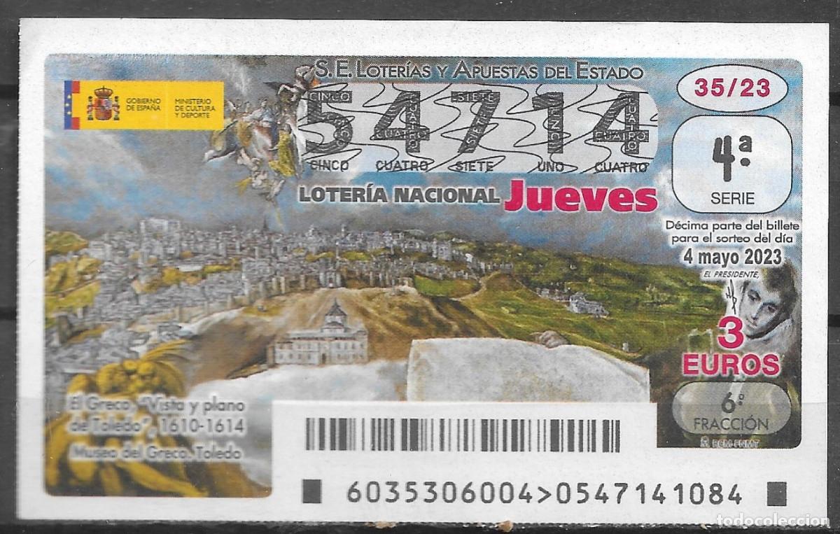 Loter&iacute;a nacional: LOTERIA DEL JUEVES,04/05/2023.