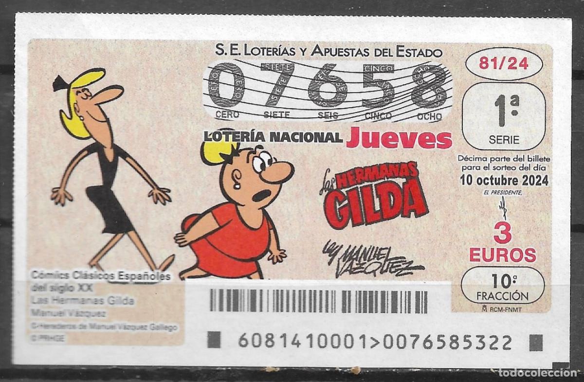 Loter&iacute;a nacional: LOTERIA DEL JUEVES,10/10/2024.