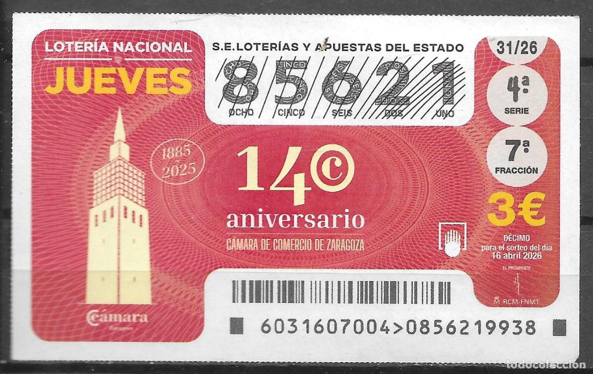 Loter&iacute;a nacional: LOTERIA DEL JUEVES,16/04/2026.