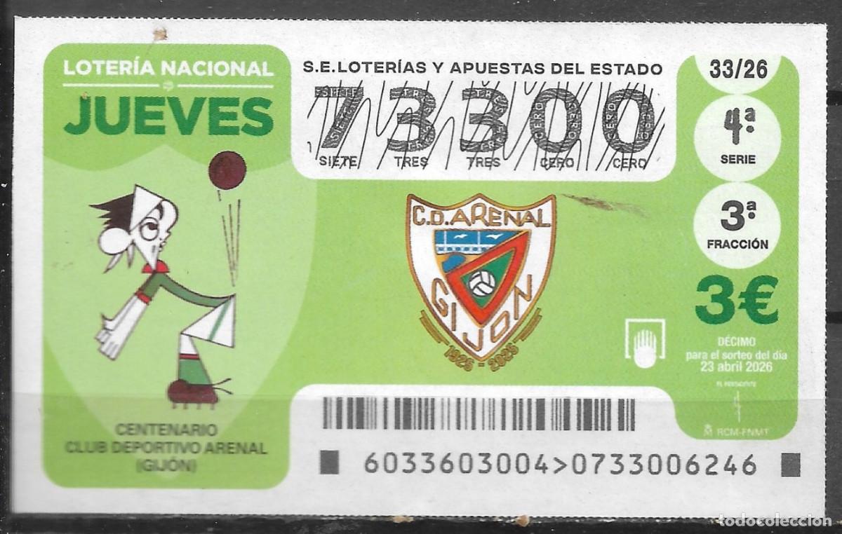 Loter&iacute;a nacional: LOTERIA DEL JUEVES,23/04/2026.