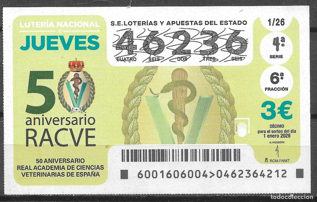 Loter&iacute;a nacional: LOTERIA DEL JUEVES,01/01/2026.