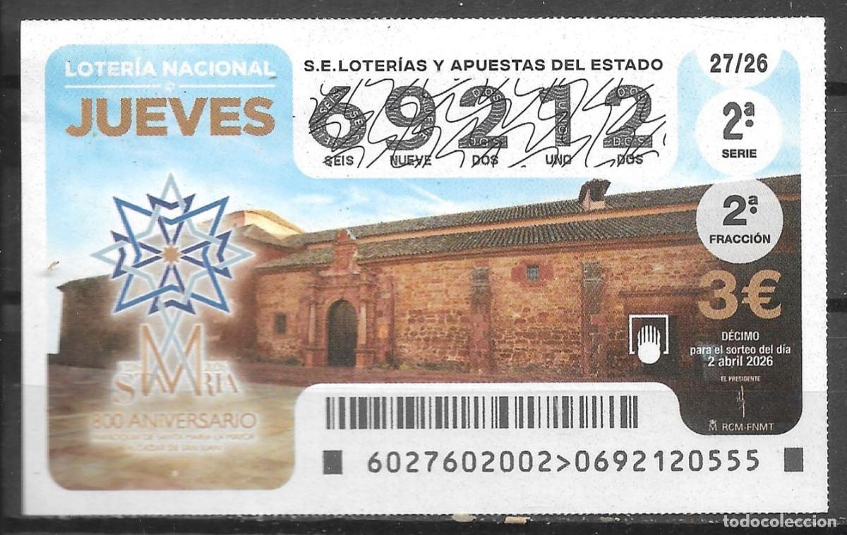 Loter&iacute;a nacional: LOTERIA DEL JUEVES,02/04/2026.
