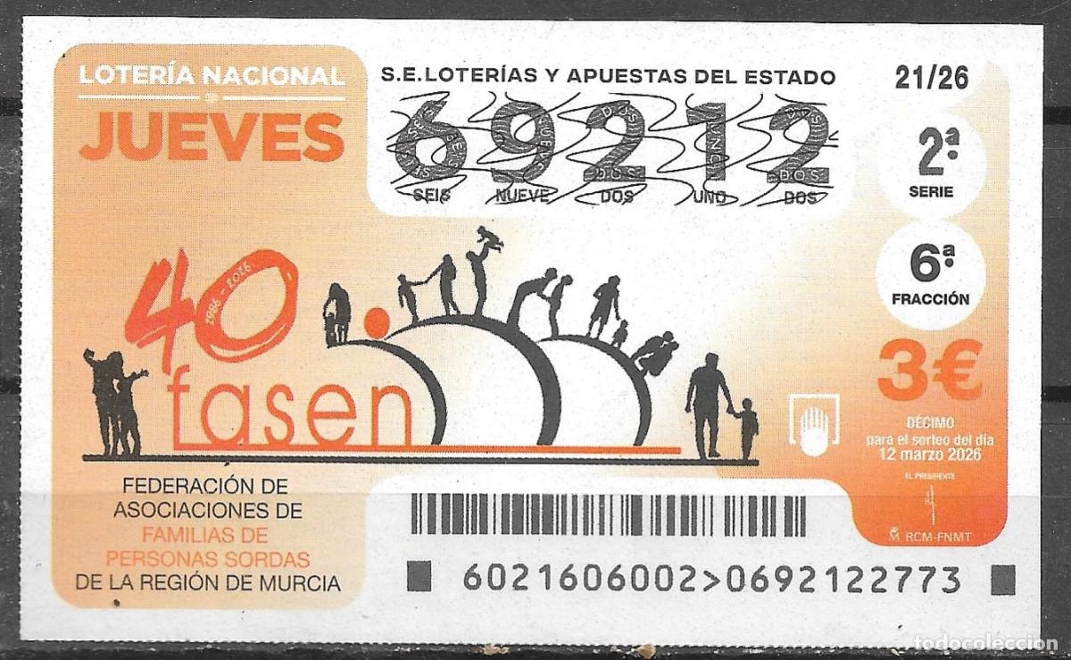 Loter&iacute;a nacional: LOTERIA DEL JUEVES,12/03/2026.