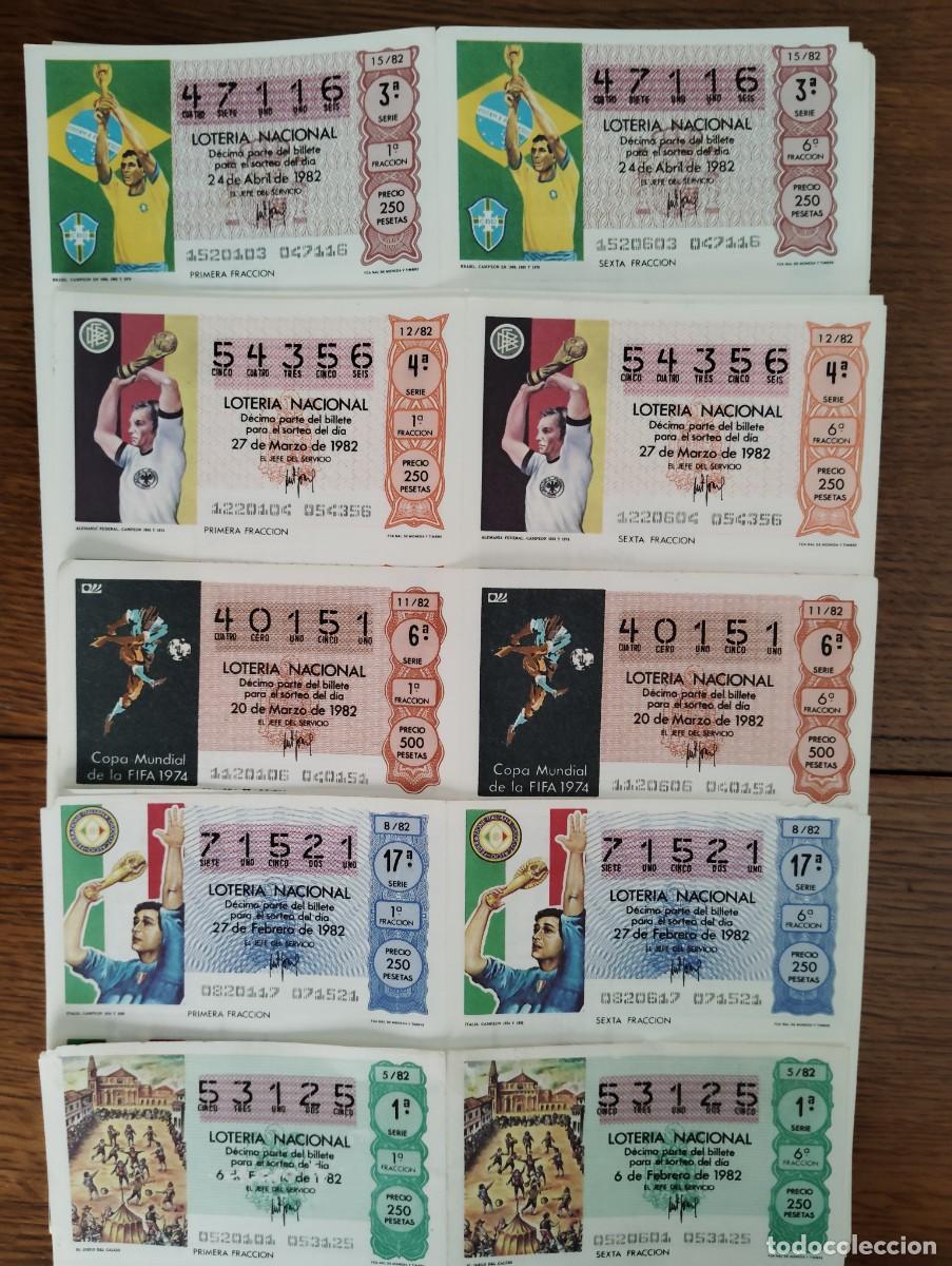 Loter&iacute;a nacional: Billetes Loteria Nacional a&ntilde;o 1982. Mundial de F&uacute;tbol