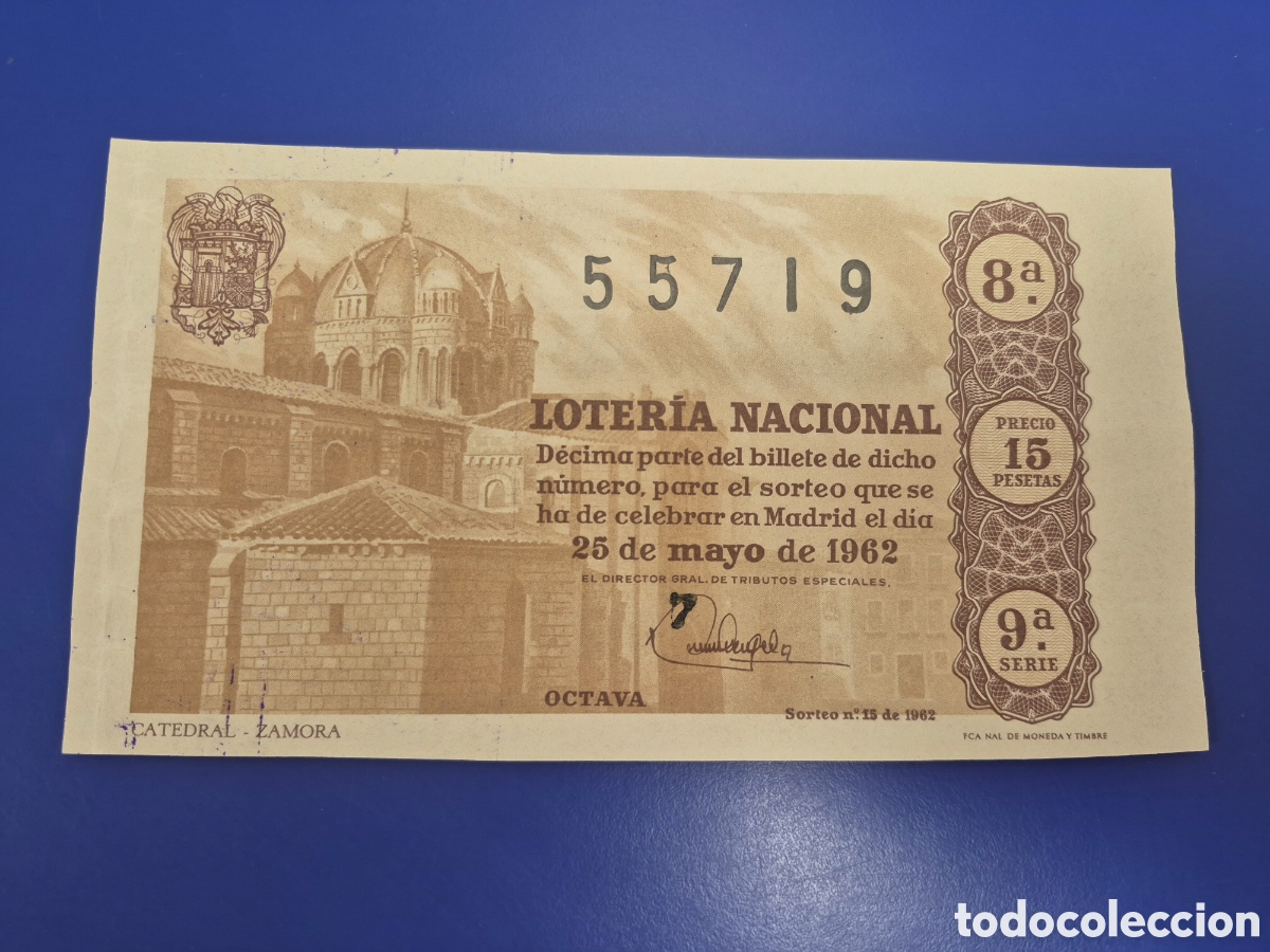Loter&iacute;a nacional: LOTERIA NACIONAL SORTEO 15 DE 1962 SERIE 9