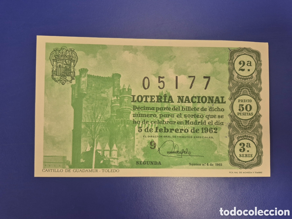 Loter&iacute;a nacional: LOTERIA NACIONAL SORTEO 4 DE 1962 SERIE 3