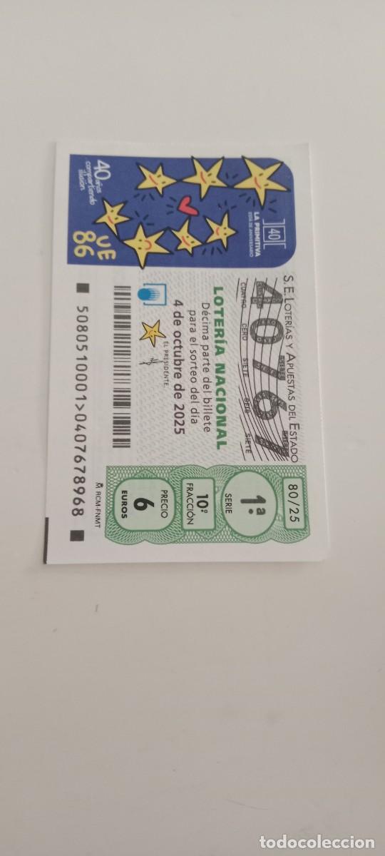 Loter&iacute;a nacional: DECIMO LOTERIA NACIONAL EL DE FOTO C-FPP