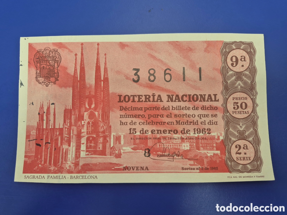 Loter&iacute;a nacional: LOTERIA NACIONAL SORTEO 2 DE 1962 SERIE 2