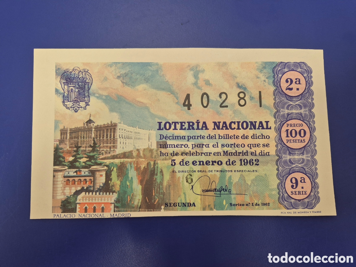 Loter&iacute;a nacional: LOTERIA NACIONAL SORTEO 1 DE 1962 NI&Ntilde;O SERIE 11
