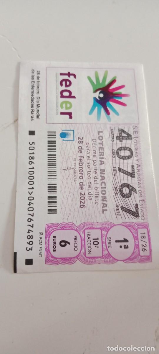 Loter&iacute;a nacional: DECIMO LOTERIA NACIONAL EL DE FOTO C-AB9