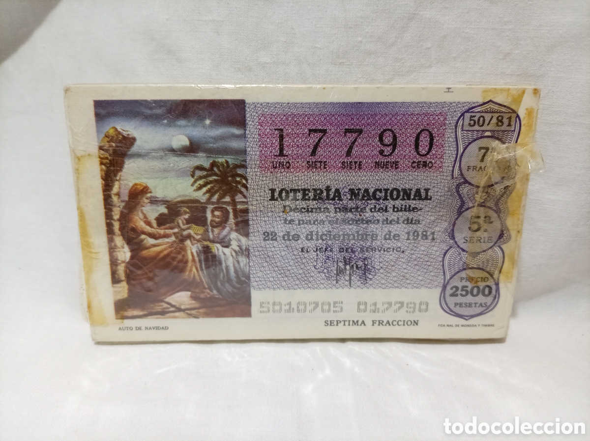 Loter&iacute;a nacional: PACK DE LOTER&Iacute;A NACIONAL A&Ntilde;O 1981 SIN ABRIR