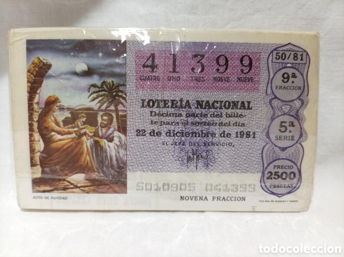 Loter&iacute;a nacional: PACK DE LOTER&Iacute;A NACIONAL A&Ntilde;O 1981 SIN ABRIR
