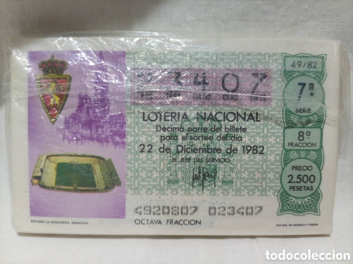 Loter&iacute;a nacional: PACK DE LOTER&Iacute;A NACIONAL A&Ntilde;O 1982 SIN ABRIR