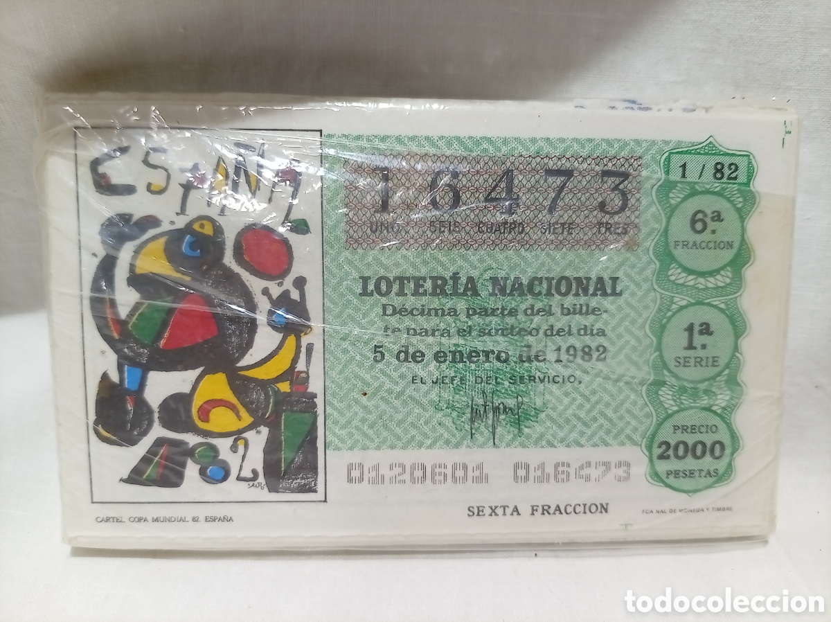 Loter&iacute;a nacional: PACK DE LOTER&Iacute;A NACIONAL A&Ntilde;O 1982 SIN ABRIR