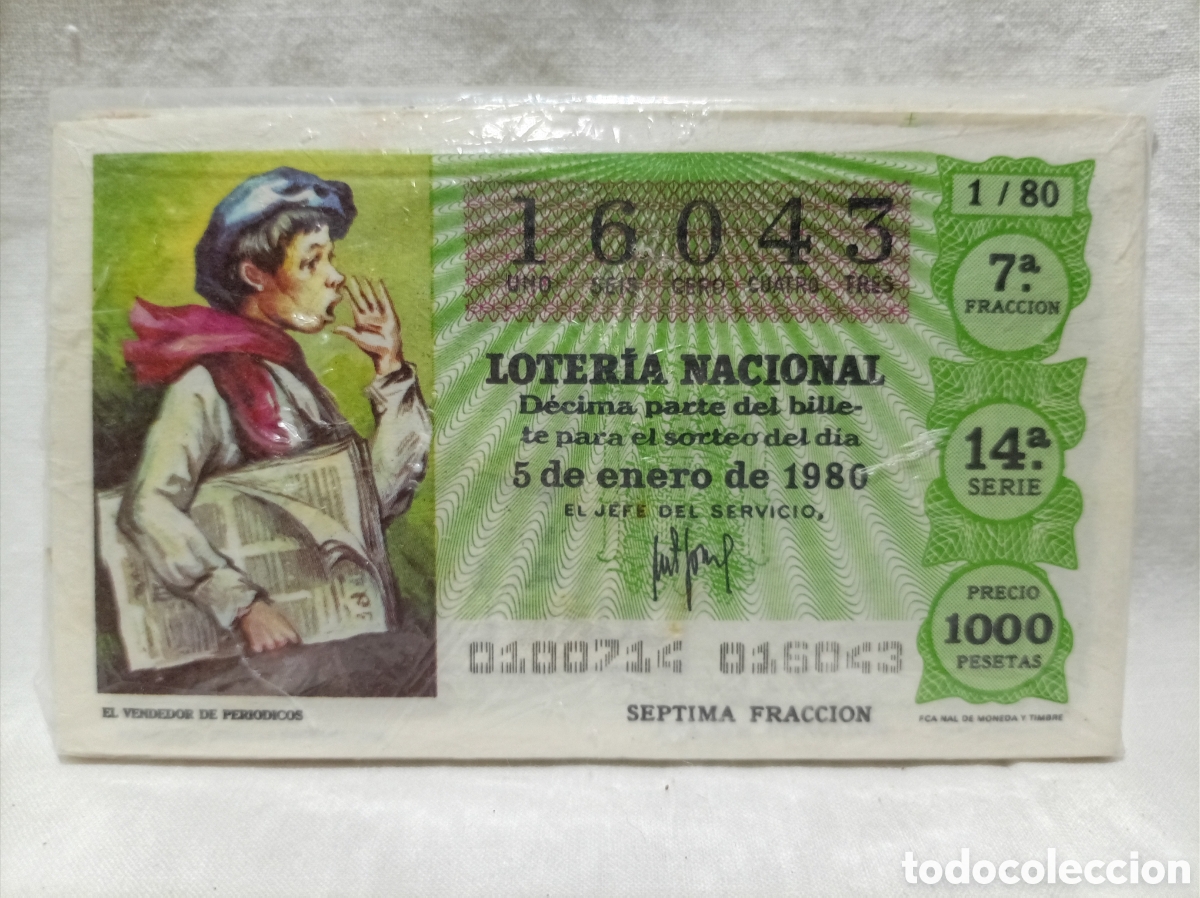 Lotaria Nacional: PACK DE LOTER&Iacute;A NACIONAL A&Ntilde;O 1981 SIN ABRIR