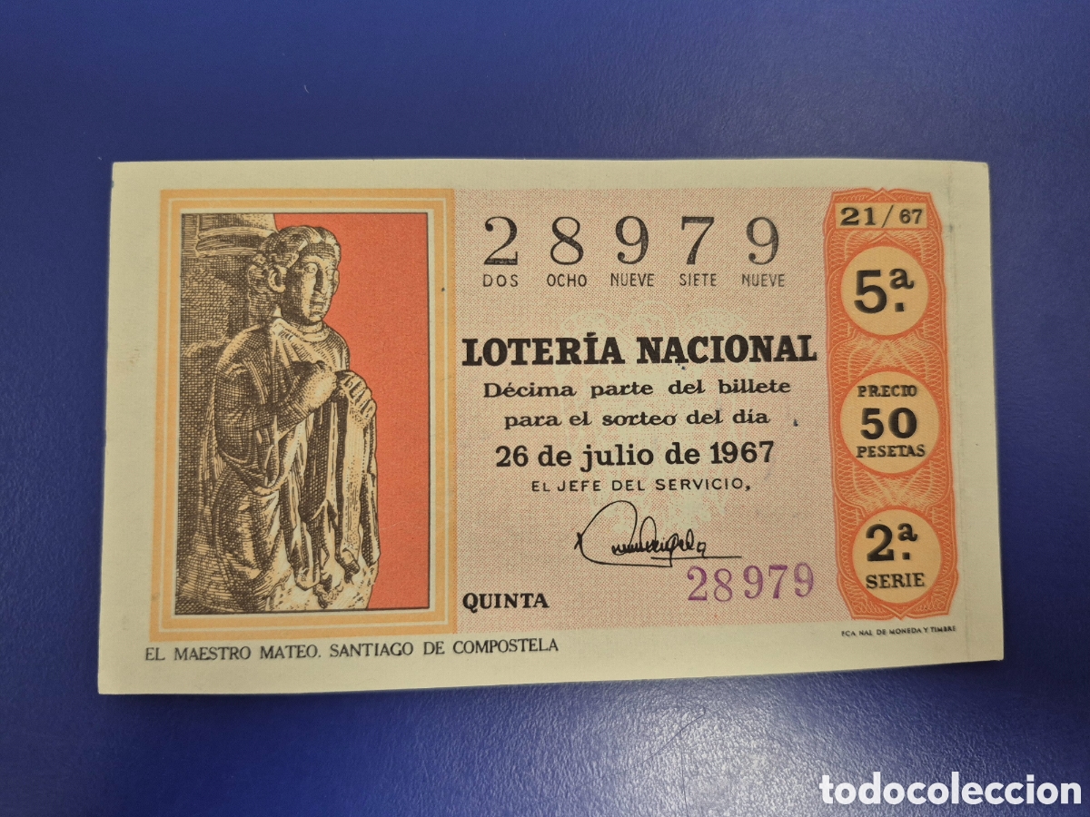 Loter&iacute;a nacional: LOTERIA NACIONAL SORTEO 21 DE 1967 SERIE 2