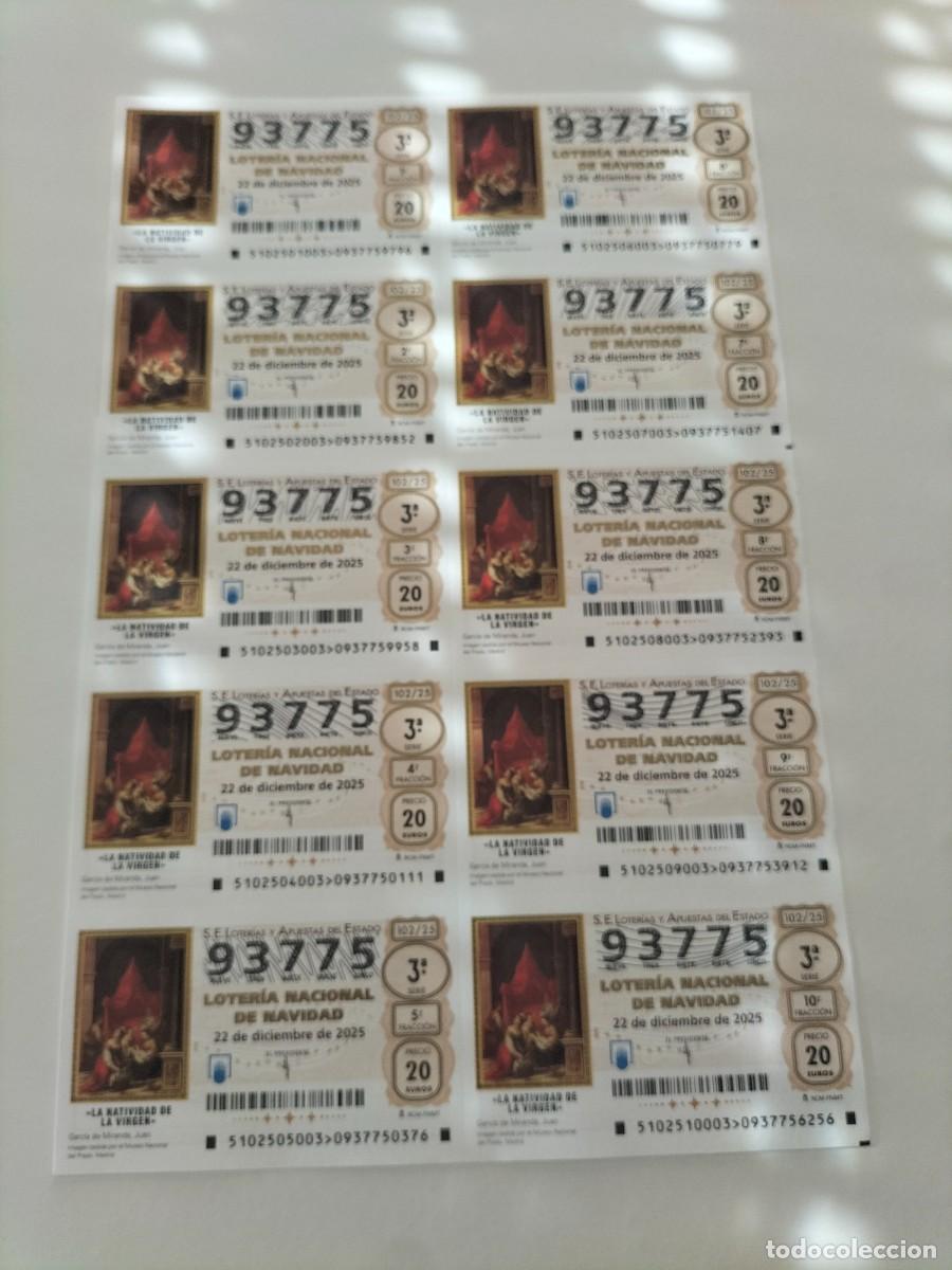 Loter&iacute;a nacional: 1 BILLETE LOTERIA NACIONAL SABADO 22 DICIEMBRE 2025 102/25 NAVIDAD - JUAN GARCIA MIRANDA EL PRADO