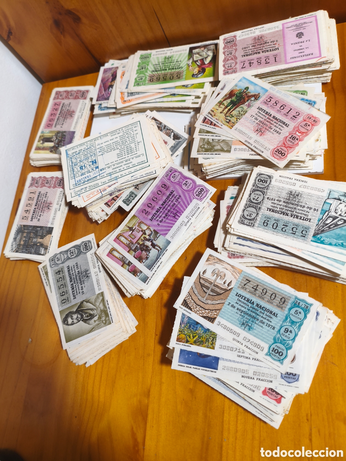 Loter&iacute;a nacional: LOTE DE M&Aacute;S DE 1200 DECIMOS ANTIGUOS DE LOTER&Iacute;A NACIONAL (1978-1982)