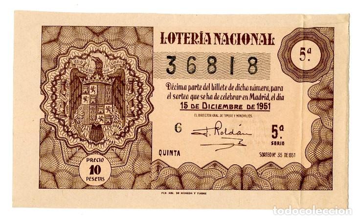 Loter&iacute;a nacional: Loter&iacute;a Nacional 15 de Diciembre 1951