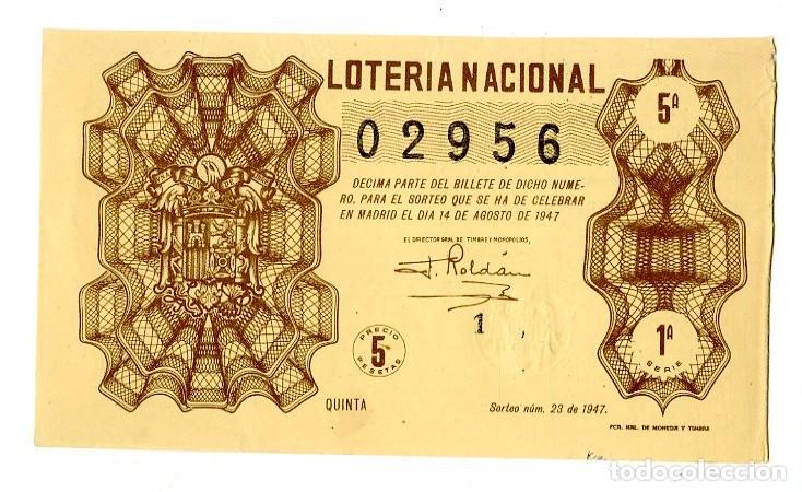 Loter&iacute;a nacional: Loter&iacute;a Nacional 14 de Agosto de 1947