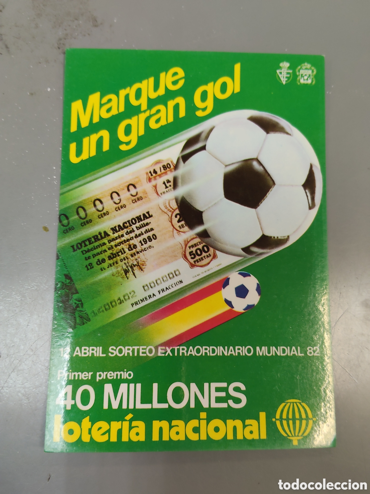 Loter&iacute;a nacional: Postal LOTER&Iacute;A NACIONAL mundial 82