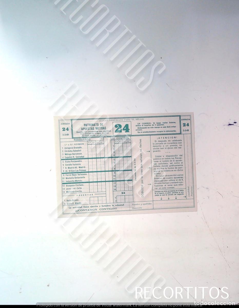 Loter&iacute;a nacional: QUINIELA 1969 2 DE MARZO JORNADA 24