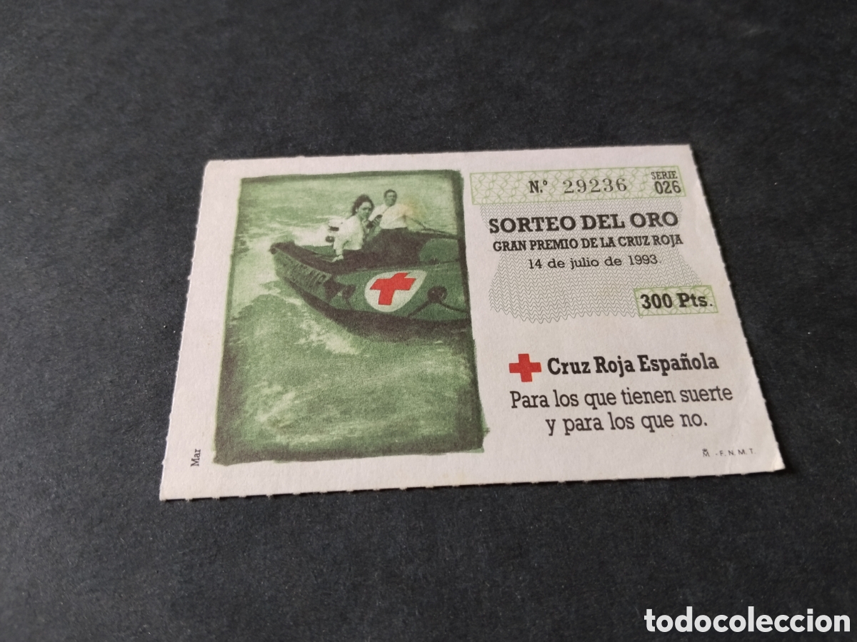 Loter&iacute;a nacional: Loter&iacute;a d&eacute;cimo Cruz Roja sorteo del oro 1993