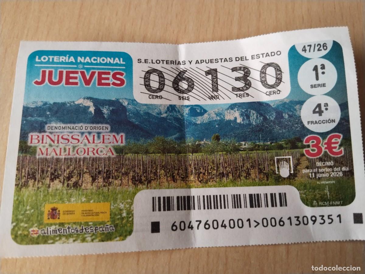 Loter&iacute;a nacional: LOTER&Iacute;A NACIONAL JUEVES BINISSALEM MALLORCA 11 JUNIO 2026