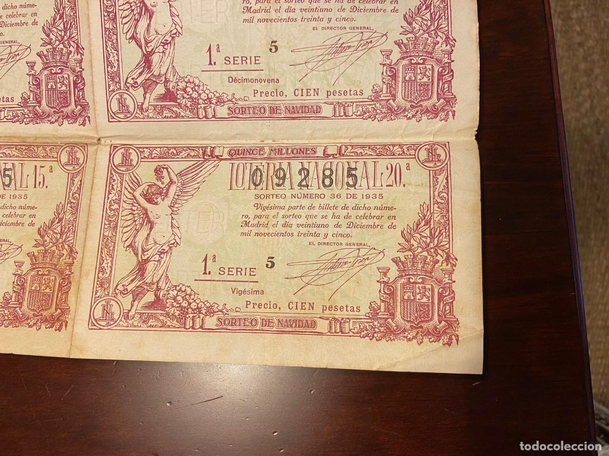 Loter&iacute;a nacional: CRBL0041 CURIOSO BILLETE LOTERIA 1935 NAVIDAD