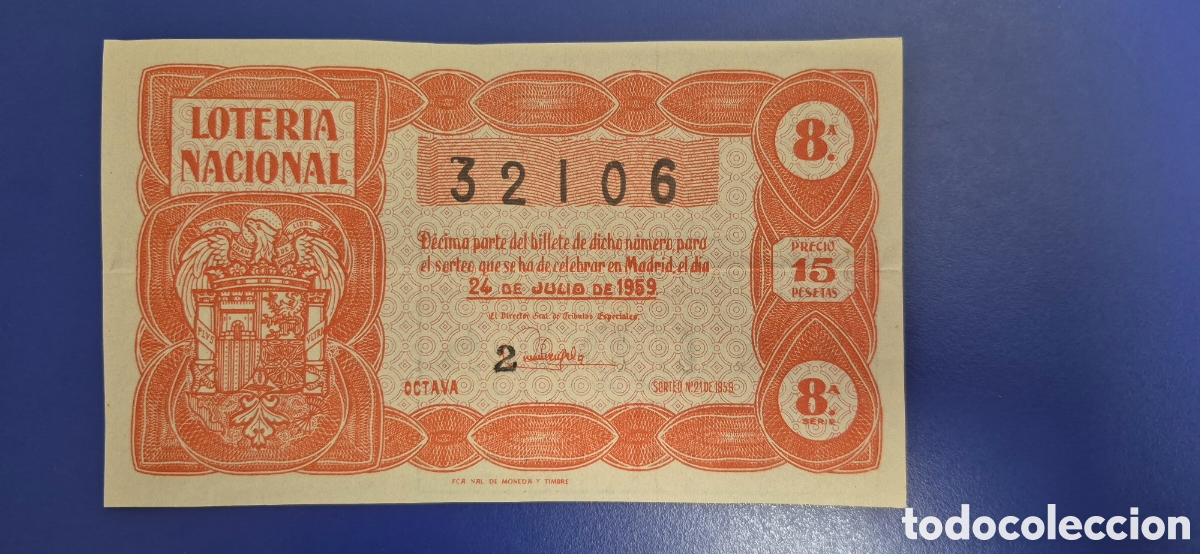 Loter&iacute;a nacional: LOTERIA NACIONAL SORTEO 21 DE 1959