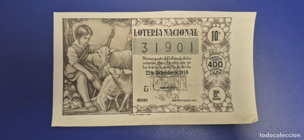 Loter&iacute;a nacional: LOTERIA NACIONAL SORTEO 36 DE 1959 NAVIDAD