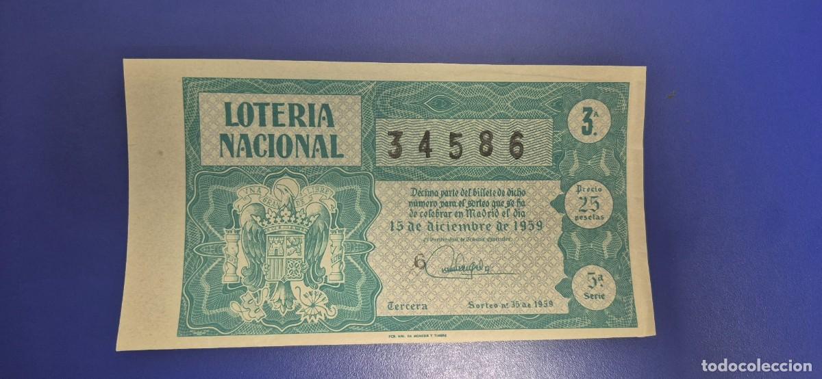 Loter&iacute;a nacional: LOTERIA NACIONAL SORTEO 35 DE 1959