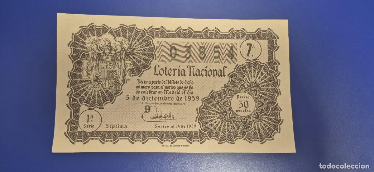 Loter&iacute;a nacional: LOTERIA NACIONAL SORTEO 34 DE 1959