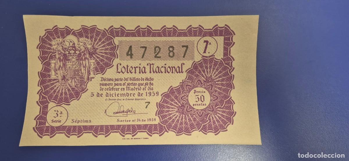 Loter&iacute;a nacional: LOTERIA NACIONAL SORTEO 34 DE 1959
