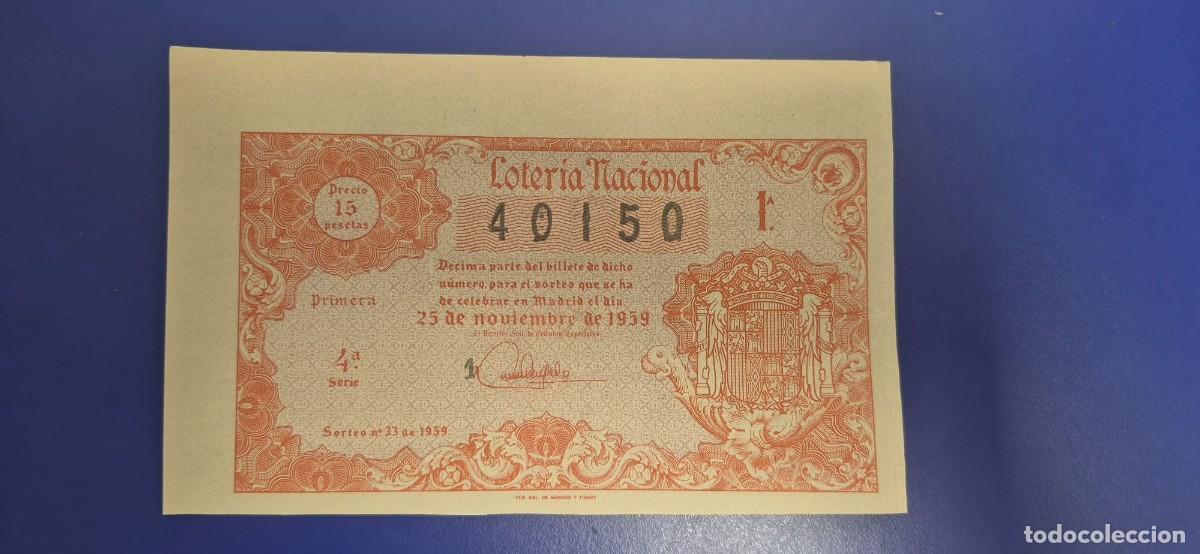 Loter&iacute;a nacional: LOTERIA NACIONAL SORTEO 33 DE 1959